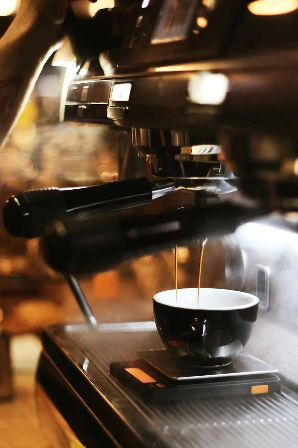 Brewing Coffee Using Espresso Machine