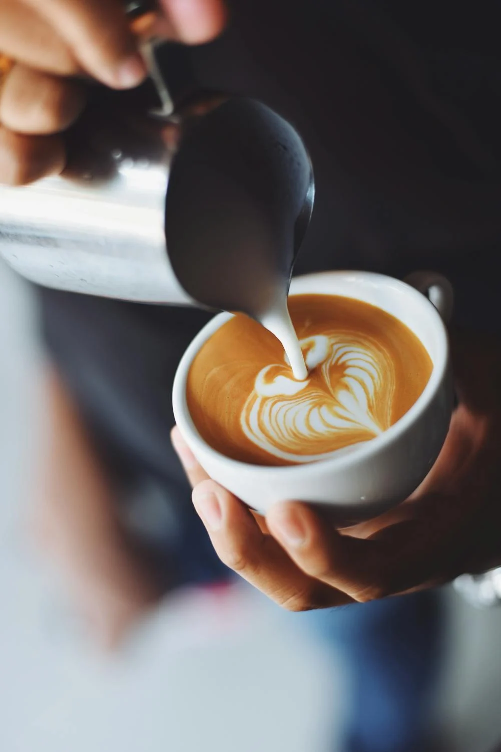 Brewing Coffee With Milk And Art